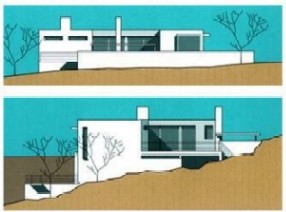 Le Corbusier en su jardín